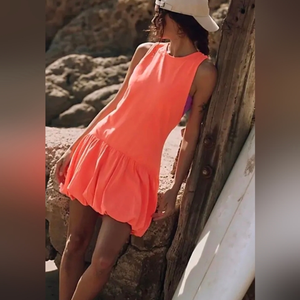 Free People (Top Only) Movement Hot Shot Bubble Top Dress $98 LARGE